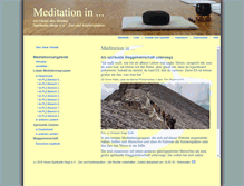 Tablet Screenshot of meditation-in.de